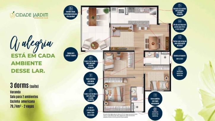 Venda, 3 dormitórios em Cidade Jardim Residence Club - 16