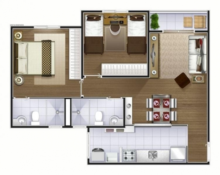 Venda, 2 dormitórios em Condomínio Amoreiras - 25