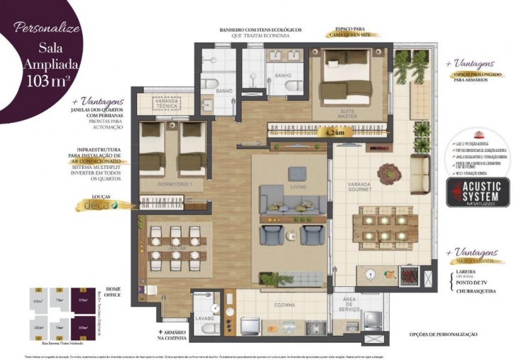 Venda, 3 dormitórios em Blessed Aquarius Exceptional - 4