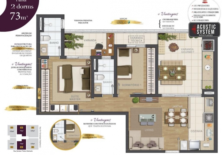 Venda, 3 dormitórios em Blessed Aquarius Exceptional - 16