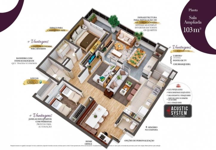 Venda, 3 dormitórios em Blessed Aquarius Exceptional - 21