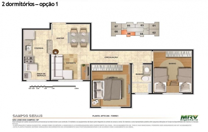Venda, 2 dormitórios em Spazio Campos Gerais - 22