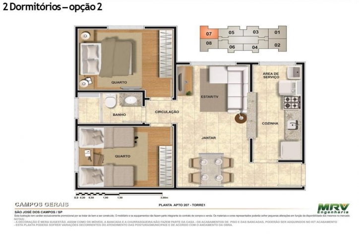 Venda, 2 dormitórios em Spazio Campos Gerais - 23