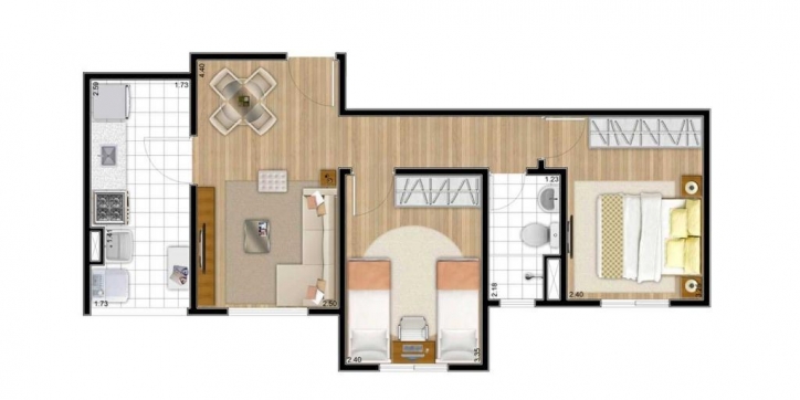 Venda, 2 dormitórios em Max Clube - 7