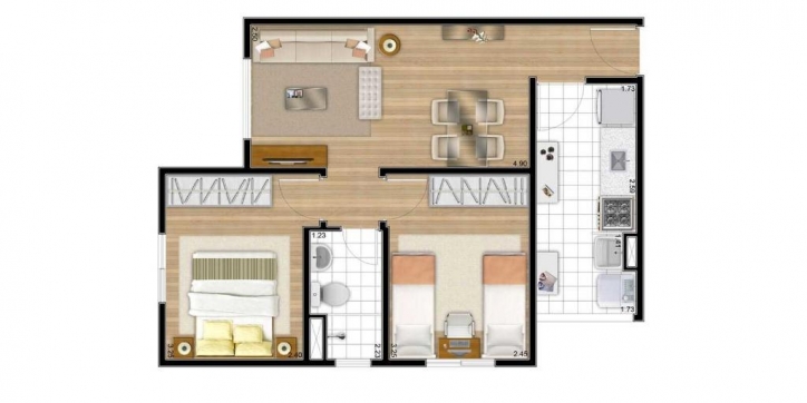 Venda, 2 dormitórios em Max Clube - 8