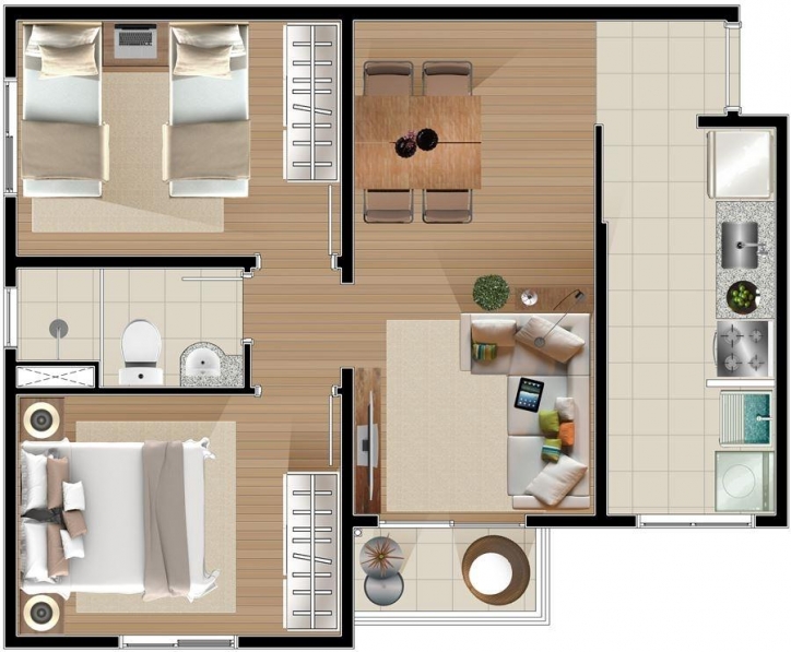 Venda, 2 dormitórios em Residencial Araçá - 25