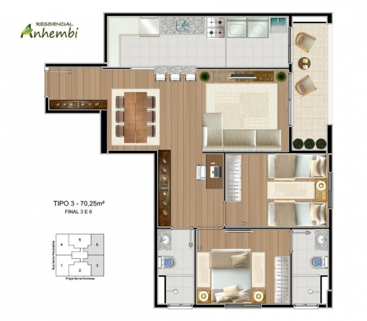 Venda, 2 dormitórios em Residencial Anhembi - 4