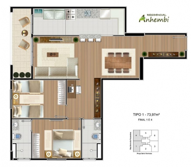 Venda, 2 dormitórios em Residencial Anhembi - 5