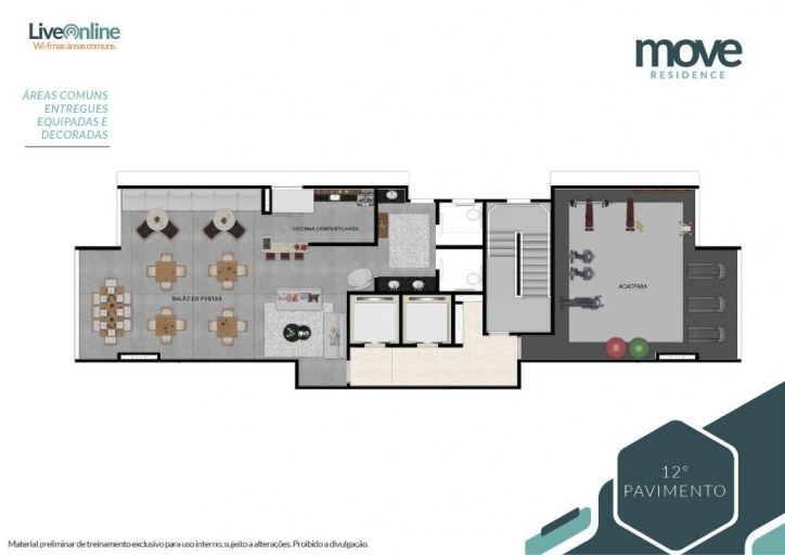 Locação, 1 dormitório em Move Residence - 15