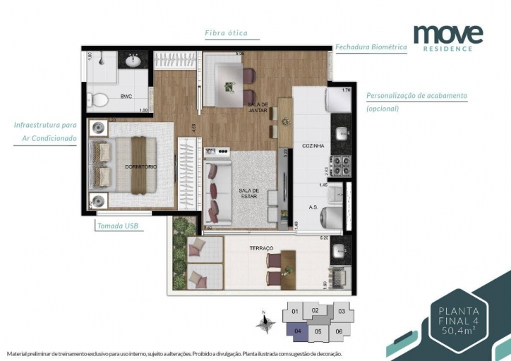 Locação, 1 dormitório em Move Residence - 21