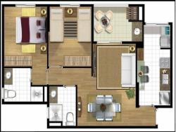 Planta 61 m²