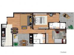 Planta 75,65 m²