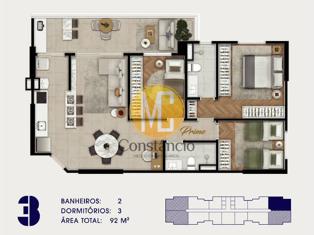 3 dormitórios para Venda em Quadria Jd Aquarius - 23