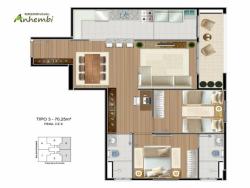 2 dormitórios para Locação em Residencial Anhembi - 4