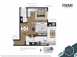 1 dormitório para Locação em Move Residence - 22