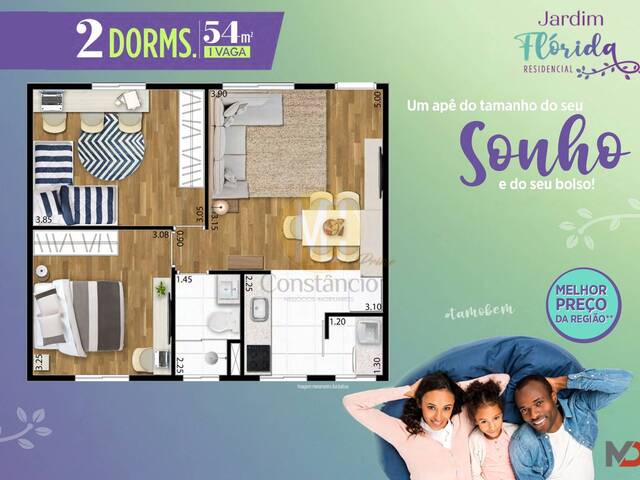 #LC689 - Apartamento para Venda em Jacareí - SP - 2