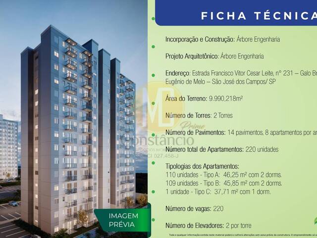 #LC985 - Apartamento para Venda em São José dos Campos - SP - 2